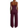 thumbnail image 4 of FNFYFH Women's 2 Piece Lounge Set Ribbed Tank Top and Wide Leg Sweatpants Tracksuit Comfy Matching Sets, 4 of 5