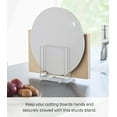 thumbnail image 2 of Yamazaki Home Round Cutting Board Stand, White, Steel, Water Resistant, No Assembly, 2 of 7