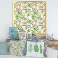 thumbnail image 3 of Designart 'Yellow Flowers, Tropical Foliage With Flamingo II' Modern Framed Art Print, 3 of 4