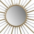 thumbnail image 2 of Benzara BM202286 Iron Mirror with Sparkled Sunburst Design, White & Gold - Large, 2 of 4