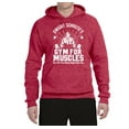 thumbnail image 2 of Dwight Schrute's Gym for Muscles Pop Culture Unisex Graphic Hoodie Sweatshirt, Vintage Heather Red, Large, 2 of 3