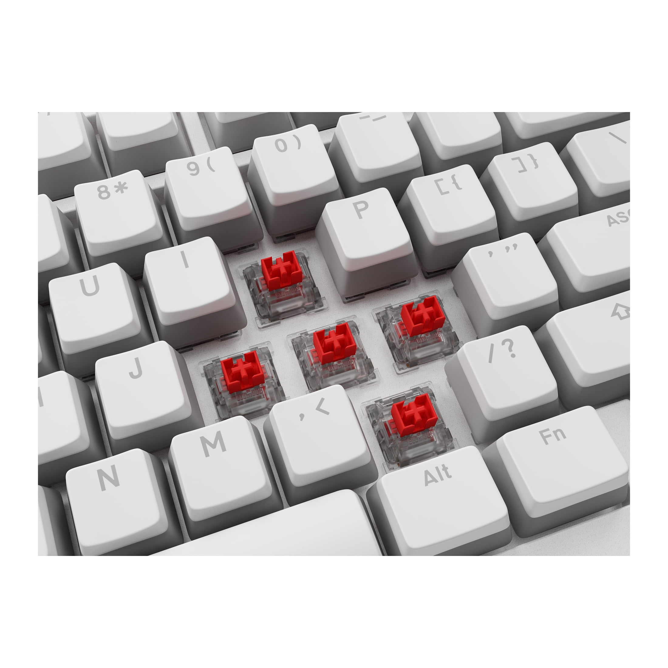 Glorious Gaming GPBT Aura Pudding Keycaps - Fits with Compact, TKL, Full Size Mechanical Gaming Keyboards - White