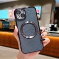 thumbnail image 4 of Magnetic Case for iPhone 11 Compatible with MagSafe,Glitter Bling Phone Case for 11 with Camera Len Protection for Women Shockproof TPU 6.1'' Case-Black, 4 of 7