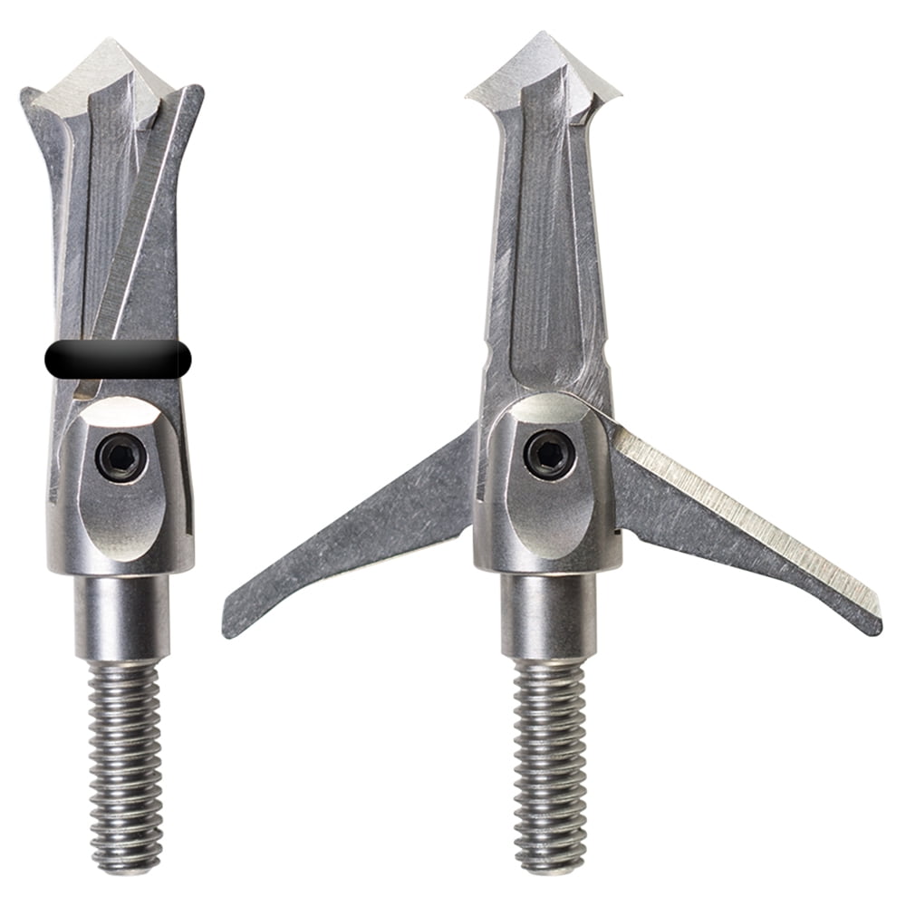 (Pack of 3) Expandable Steel Broadheads by Swhacker, 2Blade 100 Grain