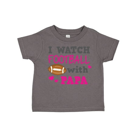 

Inktastic I Watch Football with My Papa Gift Toddler Toddler Girl T-Shirt