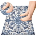 thumbnail image 4 of Dreamtimes Fuzzy Blue Texture Kitchen Mat 20"x39", Non Skid Kitchen Runner Rug Absorbent Resist Dirt Kitchen Floor Mat Comfort Standing Mat for Kitchen, Floor, Office, Sink, Laundry, 4 of 6