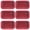 Red, variant on Bakdcore 6 pack Mini Loaf Pans, Non-Stick Baking Bread Mold, 6 x 3 Carbon Steel Small Bread Pan for Homemade Cakes,Black