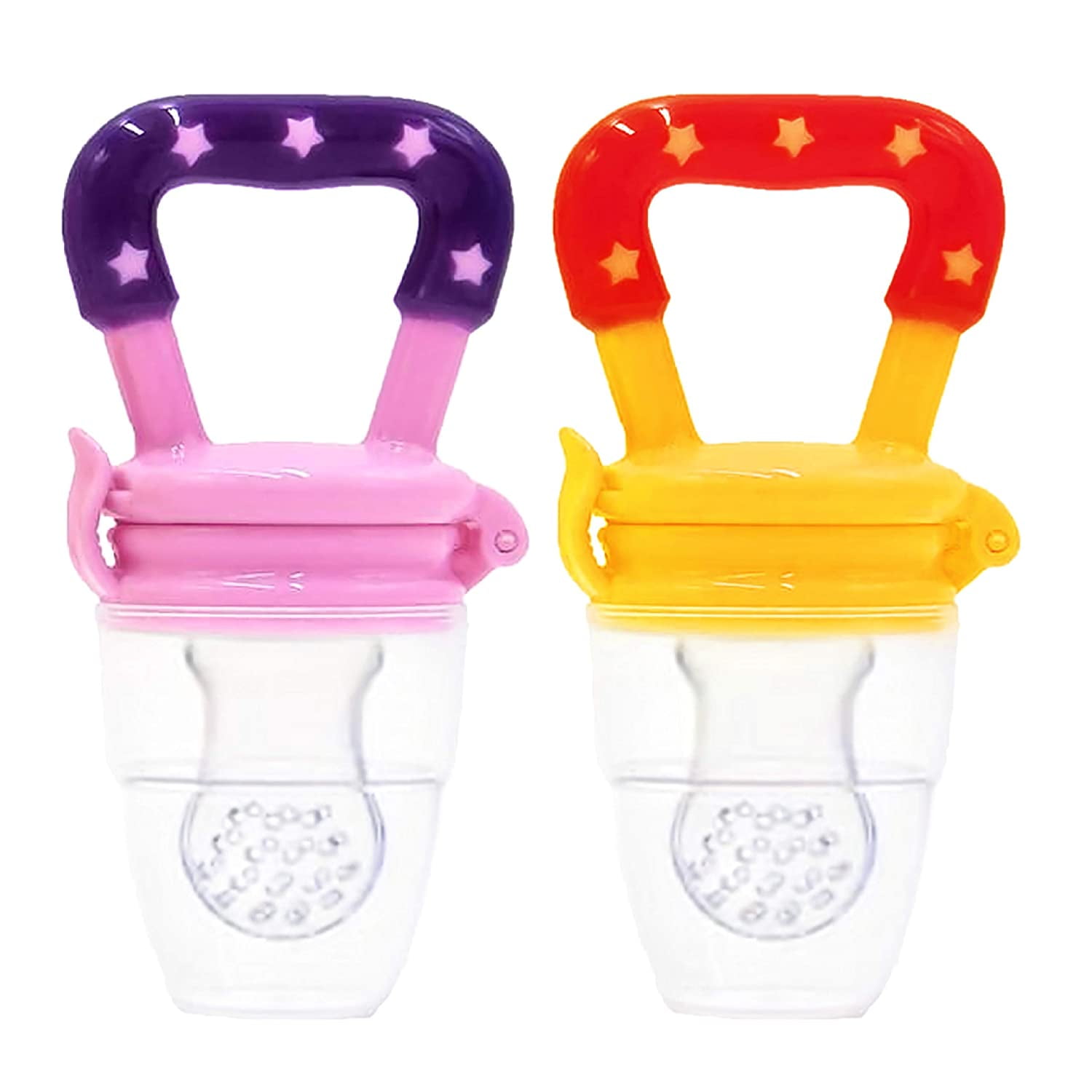 Mssiliyow Baby Fruit Feeder Pacifier 2 Pack Food Grade BPA-Free Silicone  Pouches and Nipples Infant Baby Teether Toy 3M+ Dishwash Safe (Bear  Periwinkle & Bunny Yellow) - Yahoo Shopping