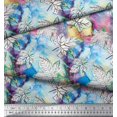 thumbnail image 3 of Soimoi Cotton Jersey Fabric Texture & Maple Leaves Printed Fabric 1 Yard 58 Inch Wide, 3 of 4