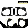 thumbnail image 4 of 2 piezas de cubiertas embellecedoras para faros delanteros, piezas de reparación, decoración de faros delanteros Negro, 4 of 6