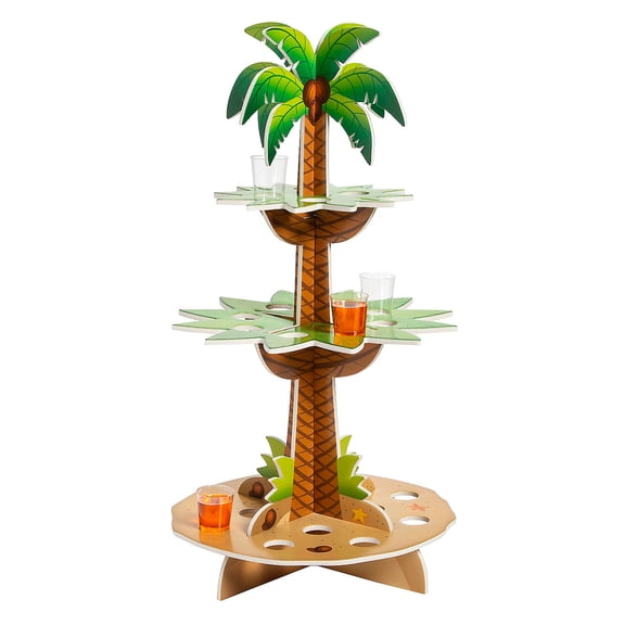 Palm Tree Shot Glass Stand with Shot Glasses - 25 Pieces