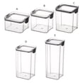 thumbnail image 3 of Inteprter Contenedor de almacenamiento de alimentos apilable, dispensador de refrigerador de plástico, organizador de aperitivos de cereales y frijoles, Organizadores de utensilios de cocina 1800ML Inteprter HA059310-05, 3 of 6