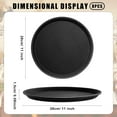 thumbnail image 2 of 8-Piece Black Round Plastic Serving Tray With Non-Slip Surface And Raised Edges, Ideal For Food Service In Restaurants, Cafeterias, Bars, Kitchens, And Home Settings (11-Inch Diameter), 2 of 7