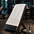 thumbnail image 5 of Soft Absorbent Stripe Bath Towel, Decorative Gold Drying Towel for Bathroom Home Spa Gym Hotel Use, 75 x 35 cm, 5 of 6