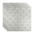 thumbnail image 1 of FASÄDE Rings Decorative Vinyl 2ft x 2ft Lay in Ceiling Panel in Brushed Aluminum (5 Pack), 1 of 5