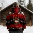 thumbnail image 4 of Fanxing Men's Sherpa Zip Up Western Aztec Print Hooded Coat Plus Size Fuzzy Fleece Tribal Aztec Hoodies Sweatshirt Overcoats Outwear, 4 of 8