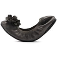thumbnail image 2 of Ollio Women's Shoes Faux Suede Decorative Flower Slip On Comfort Light Ballet Flat ZY00F55, 2 of 6