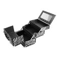 thumbnail image 2 of Caboodles 11.25 Inches Zebra Print Cosmetic Train Case with Mirror - 2 Tray, 2 of 2