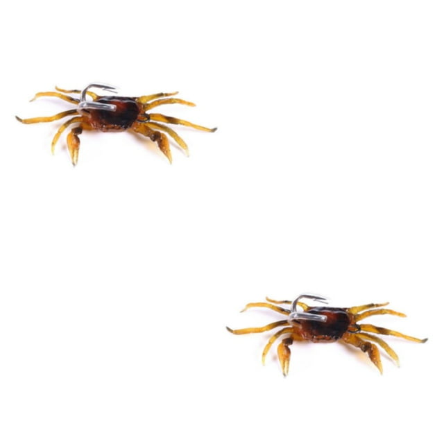 Naiovety Cangrejos silicona cebo gancho herramienta señuelo de pesca Artificial señuelos falsos aparejos al aire libre llevar corriente de 10cm 30g/Gris 2Conjunto