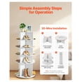 thumbnail image 6 of Rotating Shoe Rack, 5 Tier 360° Spinning Shoe Tower Organizer - Holds 20+ Pairs, Freestanding Carousel Display for Bedroom, Entryway, Closet - White, 6 of 9