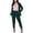 Dark Green, variant on Women‘s 2 Piece Pant Suit Set for Office, Deep V-Neck Long Sleeve Blazer & Matching Pants, Professional Business Attire