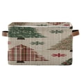 thumbnail image 2 of Christmas Trees with Plaid Red Green Snowflake Square Storage Bins with Handles Collapsible Containing Box 2 Packs, 2 of 9