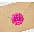 thumbnail image 3 of Darling Souvenir Pink Round 1.6 Inches Vines Border Save The Date Stickers Non Customized Gift-45 Pcs, 3 of 4