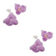 thumbnail image 3 of maskred 50pcs Long-lasting Durability Faux Silk Orchid Heads Designed For Low light purple 2Set, 3 of 6