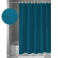 thumbnail image 4 of Solid Dark Shower Curtain, 66" x 72", Teal Waterproof Bathroom Curtain Washable Shower Curtain Set with 12 Hooks, 4 of 6