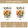 thumbnail image 3 of Sm:)e Bow Pumpkin Sunflower Floral Outdoor Flag, 12 x 18 Inch, Burlap, Double-Sided, Fall Garden, 3 of 7