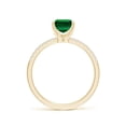 thumbnail image 2 of ANGARA Lab Grown 1.5 Ct Peg Head Emerald-Cut Emerald Classic Engagement Ring in 14K Yellow Gold for Women (Size-8x6mm) | May Birthstone, Anniversary, Jewelry Gift for Women | Lab Grown Emerald Ring, 2 of 8