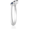 thumbnail image 2 of Dazzlingdaimonds Jewels 1.00Ct Round Cut Sapphire Diamond Engagement Wedding Band Ring 14K White Gold Plated 925 Sterling Silver For Women's -4.5, 2 of 4