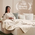 thumbnail image 3 of Bare Home Microplush Fleece Blanket - 300 GSM - Fuzzy Microfleece - Soft & Plush - King, Vanilla, 3 of 10