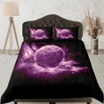 thumbnail image 1 of Juego de Funda Nórdica Planeta Púrpura, Ropa de Cama Galaxia Saturno, Juego de Cama Espacio Exterior, 1 of 4