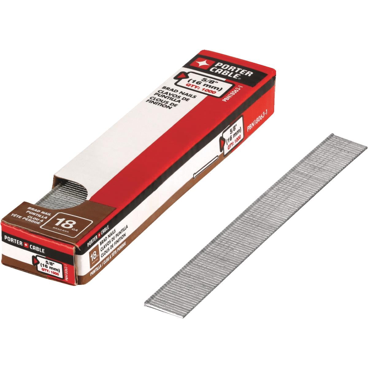 Porter Cable 18Gauge Galvanized Brad Nail, 5/8 In. (5000 Ct.) PBN18063