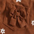 thumbnail image 6 of CAICJ98 Baby Girl Clothes Suspender Skirt Long Sleeve Ruffled Romper Baby Girl Dress Fall Winter Outfits Set Girls Gifts (Brown,0-3 Months), 6 of 7
