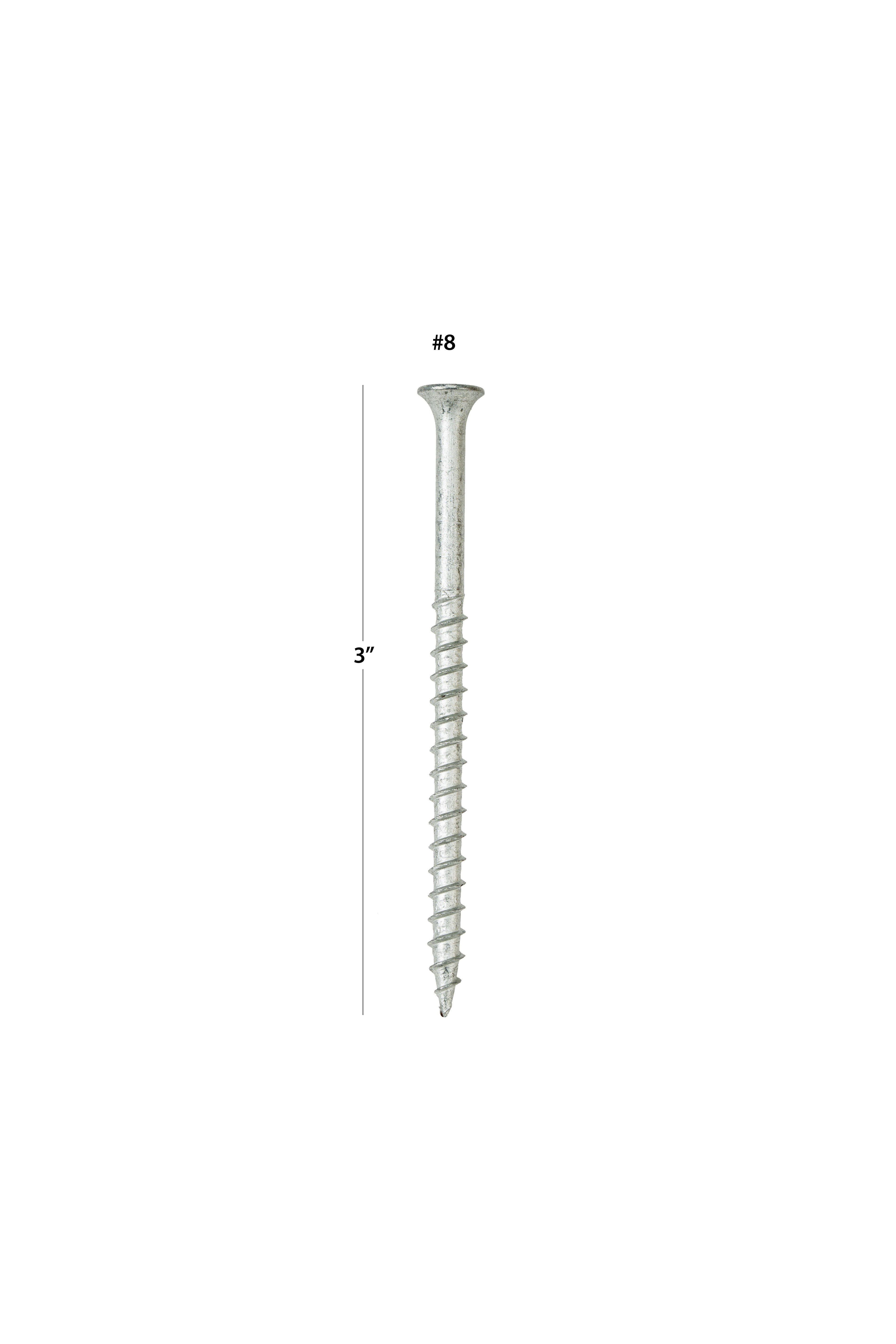 Hyper Tough #8 x 3 in. Phillips Flat Head Exterior Wood Screw, 5 lb Box