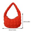thumbnail image 3 of Bolso Mujer Diamante Bordado Hombro Invierno Puffer Bolso Naranja, 3 of 8