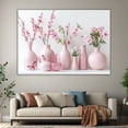 thumbnail image 6 of Mudket Pink Cherry Blossom in Vase Canvas Wall Art, Framed Floral Print, Ready to Hang Wall Decor for Living Room Bedroom Bathroom, Modern Farmhouse Flower Artwork - 12"L x 8"W, 6 of 10