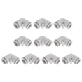 thumbnail image 1 of Conectores de aire de 90 grados de dos vías Unique Bargains, ajuste de 5/8", 10 piezas, tono blanco y plateado, 1 of 1