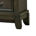 thumbnail image 4 of Benjara BM310928 26 in. Ston 2 Drawers Pewter Handles Crown Mold Wood Nightstand, Gray, 4 of 6