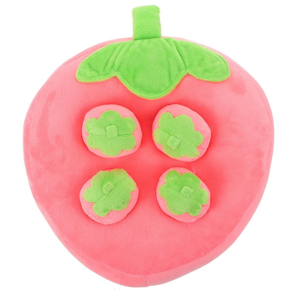 Juguete de entrenamiento creativo con forma de fresa extraíble para perros