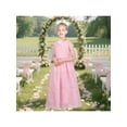 thumbnail image 2 of Sunny Fashion Girls Dress Pastel Pink Maxi Lace Long Gown Sleeveless Wedding Garden Summer Formal 14 Years, 2 of 7