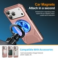 thumbnail image 2 of for iPhone 17 Pro Max Case, Hybrid Ultra Slim Shockproof Cover with 360° Rotating Alloy Ring Kickstand, Magnetic Drop Protective Stylish Design Case Cover for iPhone 17 Pro Max, Rosegold, 2 of 6