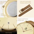thumbnail image 4 of A ALPS Woman Watches Simple Watch for Woman Analog Ultra Thin Minimalist Wristwatches with Leather Strap Gifts for Women, 4 of 8