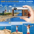 thumbnail image 3 of 4K Vlogging Camera with Flash Viewfinder & Dial-48MP Digital Video Camera for YouTube with 32GB Card 16X Autofocus Anti-Shake Cameras for Photography (2 Batteries), 3 of 7