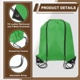 thumbnail image 3 of Mochila con cordón, 2 piezas de mochila de poliéster con cordón para gimnasio (Verde oscuro, 34 cm x 43 cm), 3 of 7