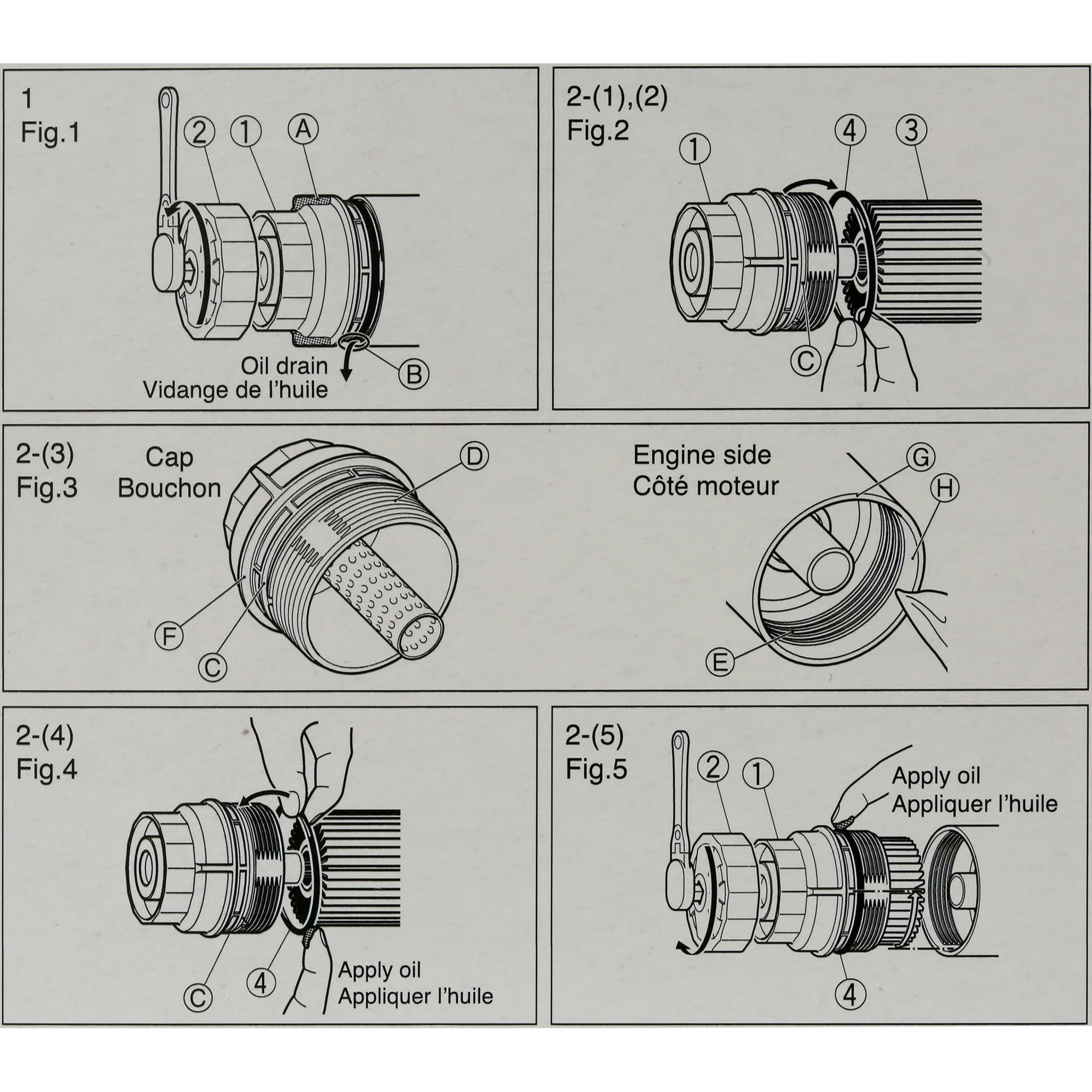 Toyota OE 04152-YZZA6 Genuine Oil Filter Element 2.75" Height 3" Width 3" Length