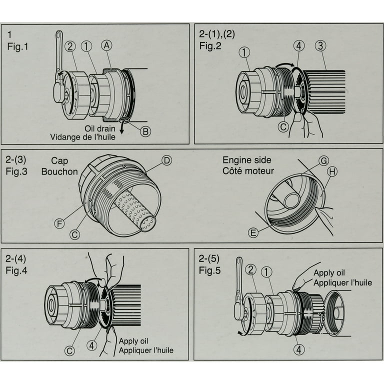 4 New Toyota Oil Filters 04152-YZZA4 Cartridge Style DENSO 150-3023