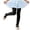 Black, variant on Girls Solid High Elasticity Leggings Full Length Casual Stretch Pants for Kids Black 5 Years-8 Years